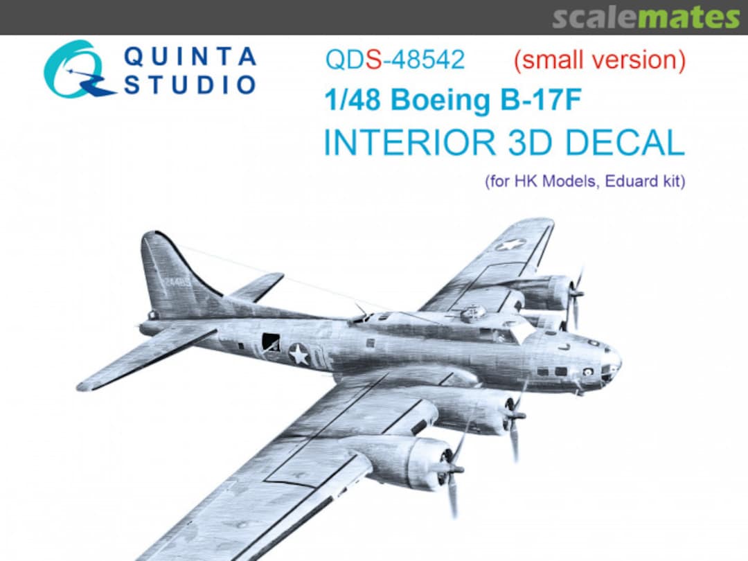 Boxart Boeing B-17F interior 3D decals (small version) QDS-48542 Quinta Studio