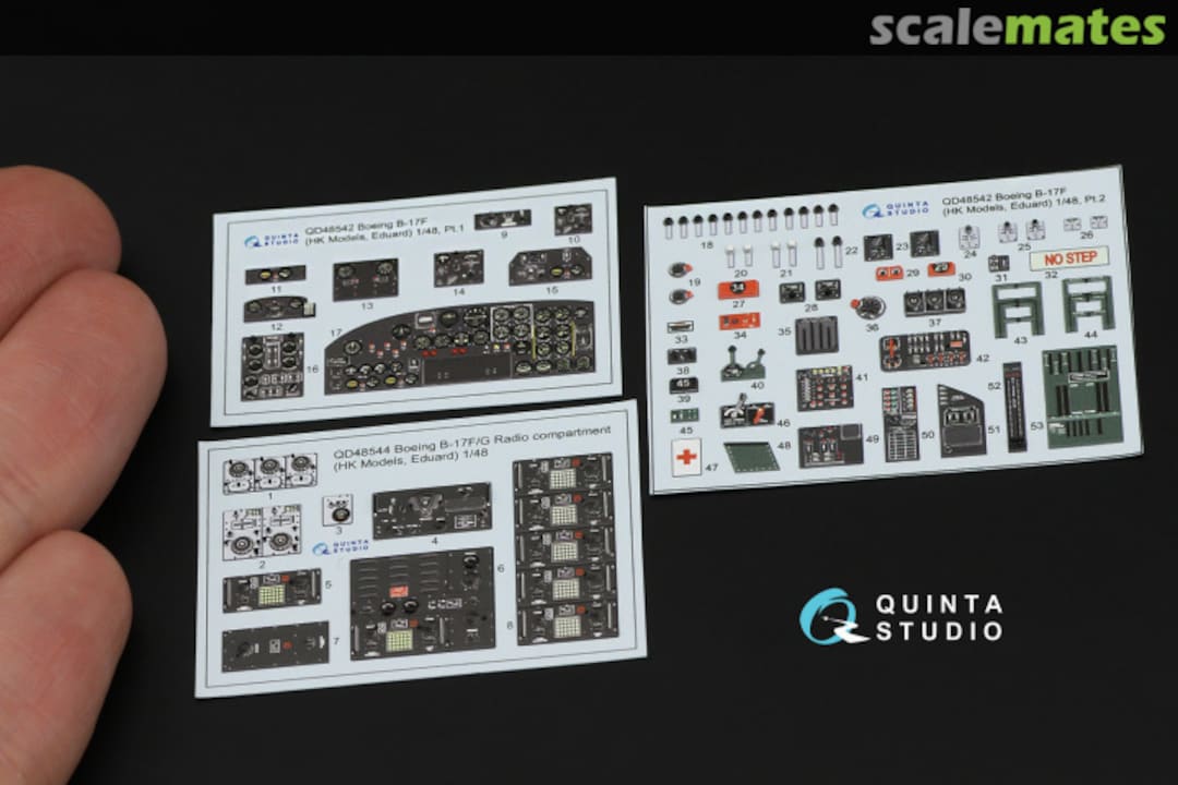 Contents Boeing B-17F interior 3D decals (small version) QDS-48542 Quinta Studio