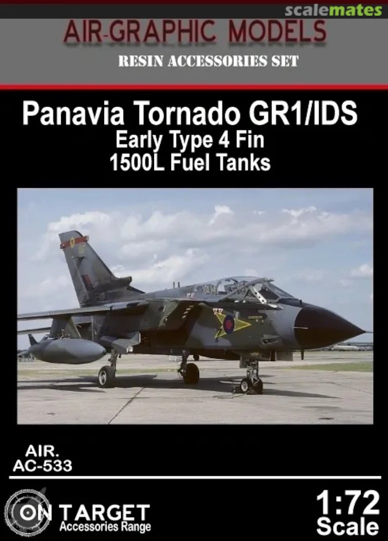 Boxart Panavia Tornado GR1/IDS Early 4 Fin, 1500L Fuel Tanks AC-533 Air-Graphics Models