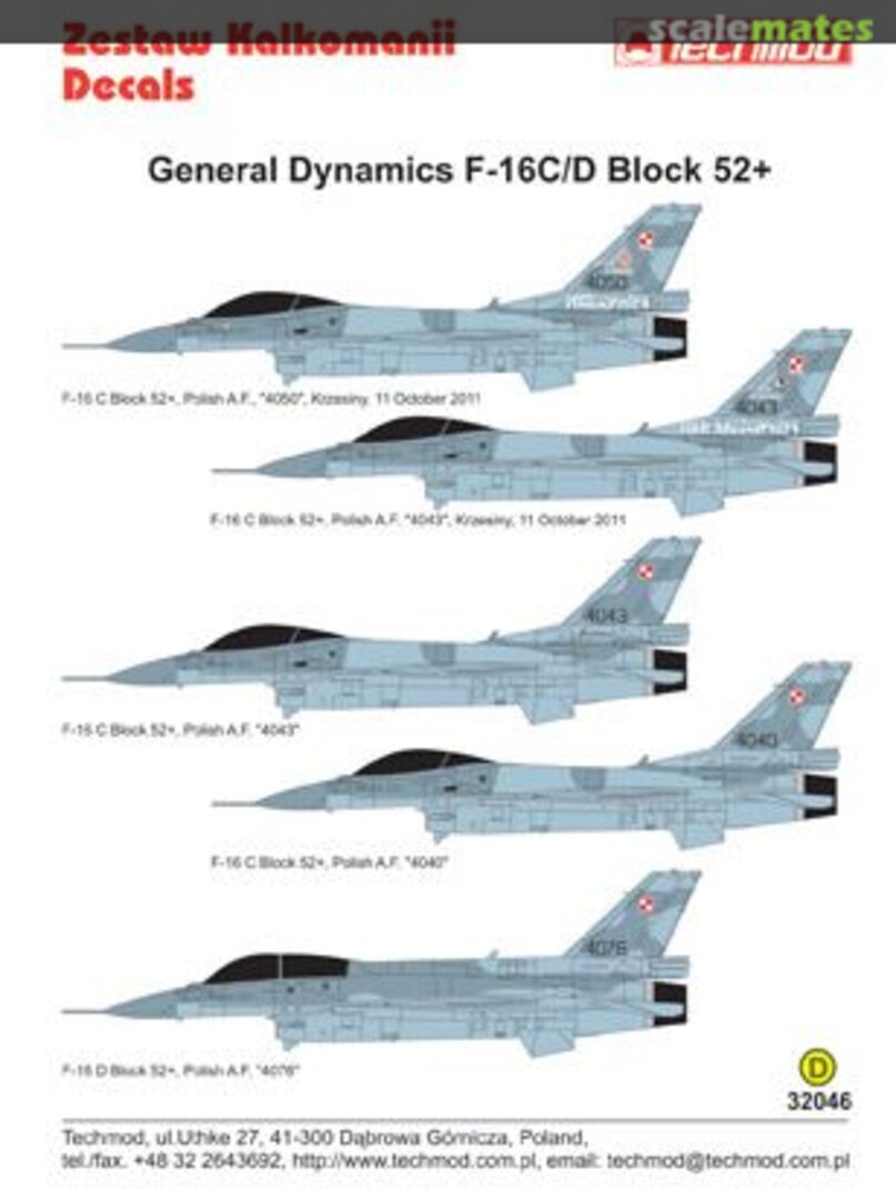 Boxart General Dynamics F-16C/D Block 52+ 32046 Techmod