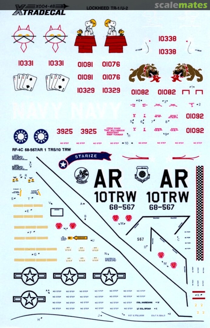 Boxart Lockheed TR-1 & U-2/McDonnell Douglas RF-4C X004-48 Xtradecal