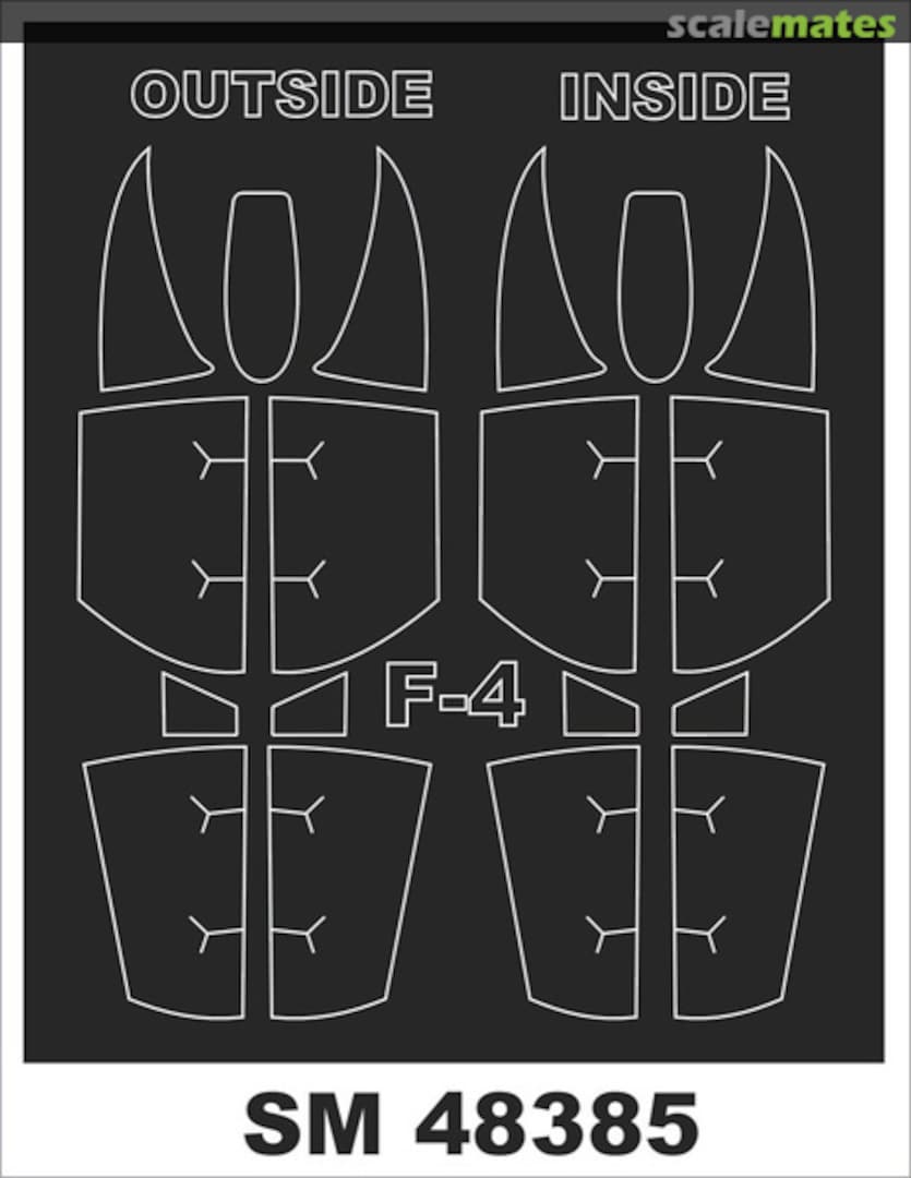 Boxart F-4 Phantom II - Canopy Mask SM48385 Montex