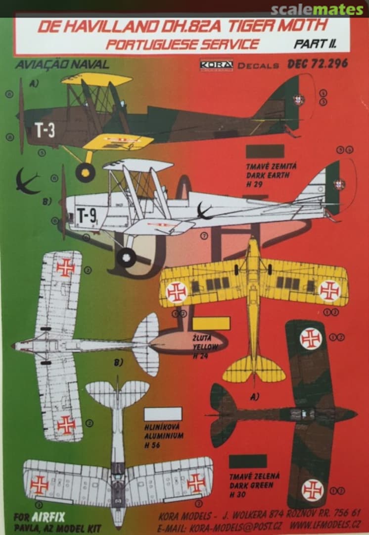 Boxart De Havilland DH.82A Tiger Moth DEC72.296 Kora Models