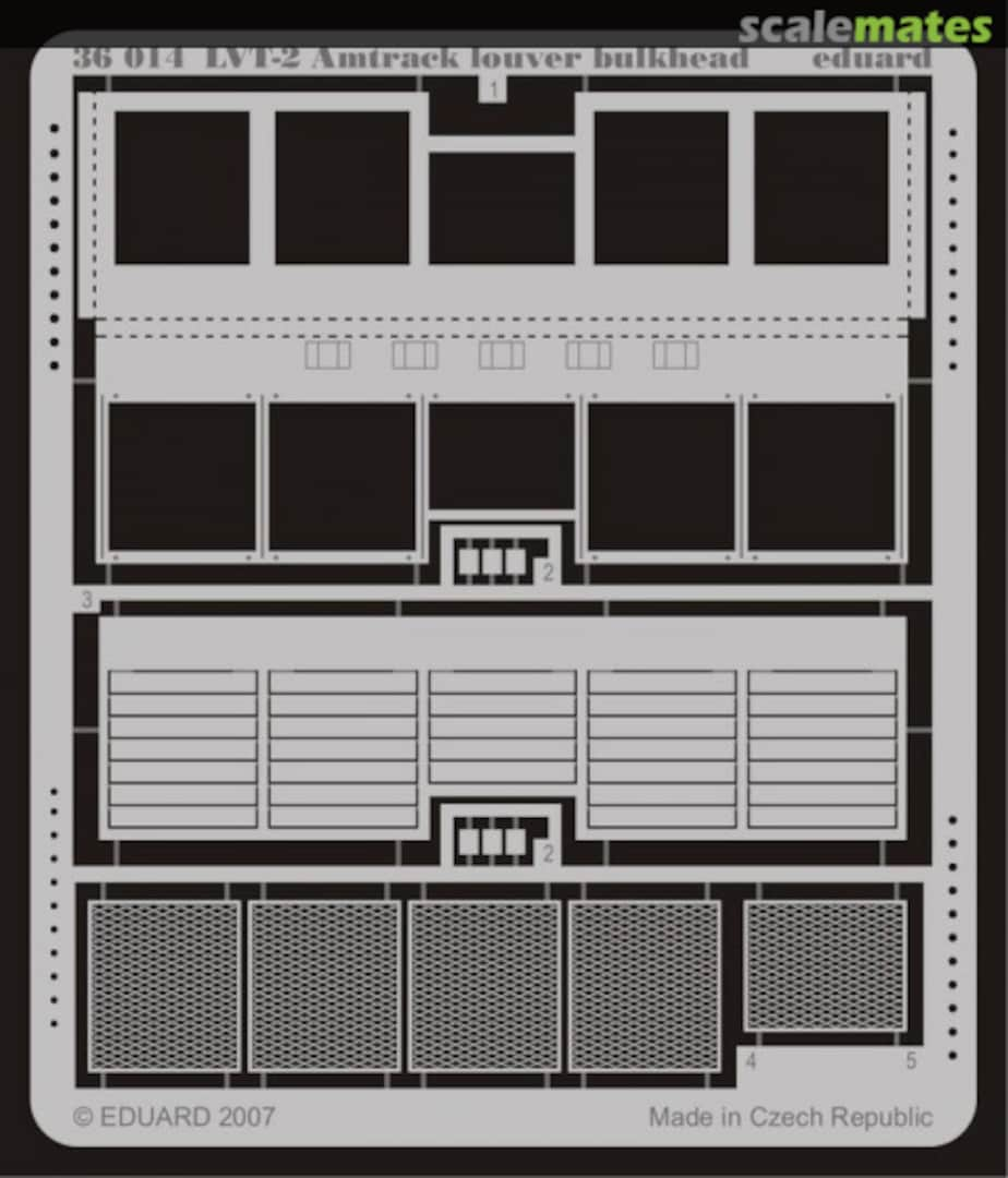 Boxart LVT-2 Amtrack: louver bulkhead 36014 Eduard