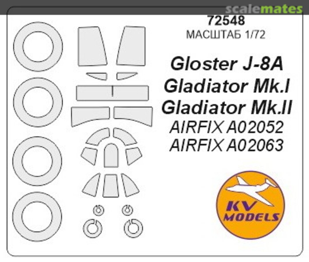 Boxart Gloster J-8A / Gladiator Mk.I / Gladiator Mk.II 72548 KV Models