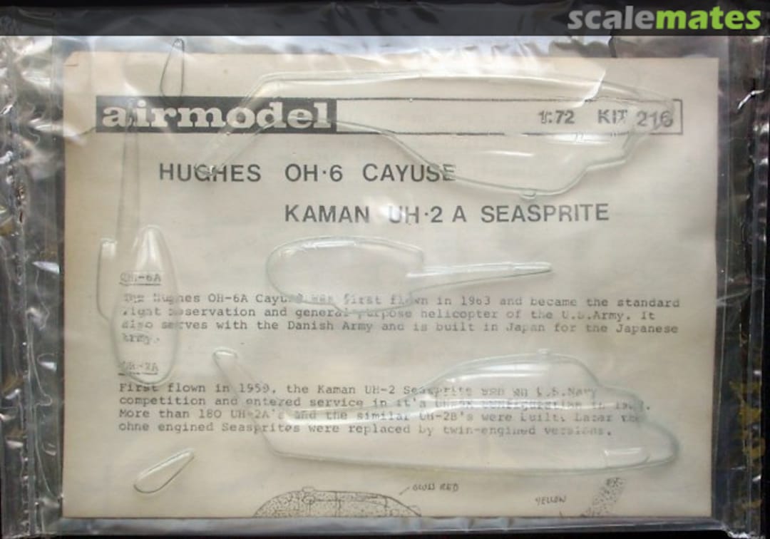 Boxart Hughes OH-6 Cayuse, Kaman UH-2A Seasprite 216 Airmodel