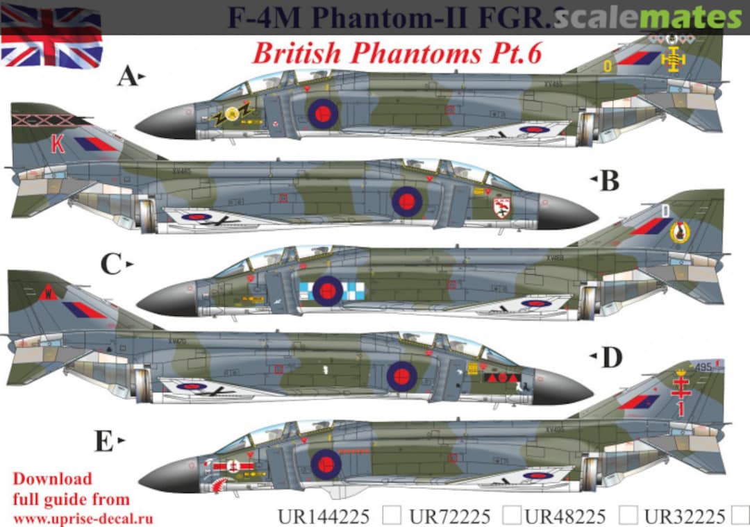 Boxart F-4M Phantom-II FGR.2, British Phantoms Pt.6, FFA (removable film) UR48225 UpRise Decal Serbia