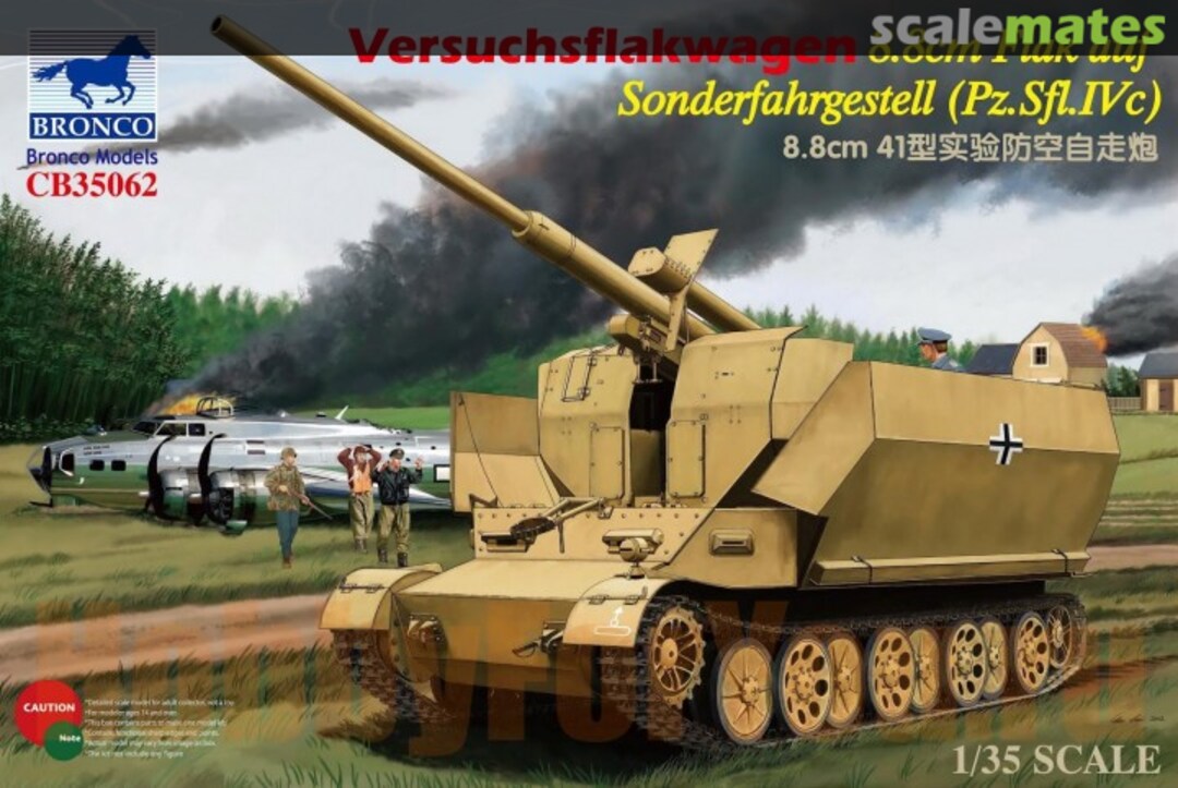 Boxart 8.8cm Flak auf Sonderfahrgestell (Pz.Sfl.IVc) CB35062 Bronco