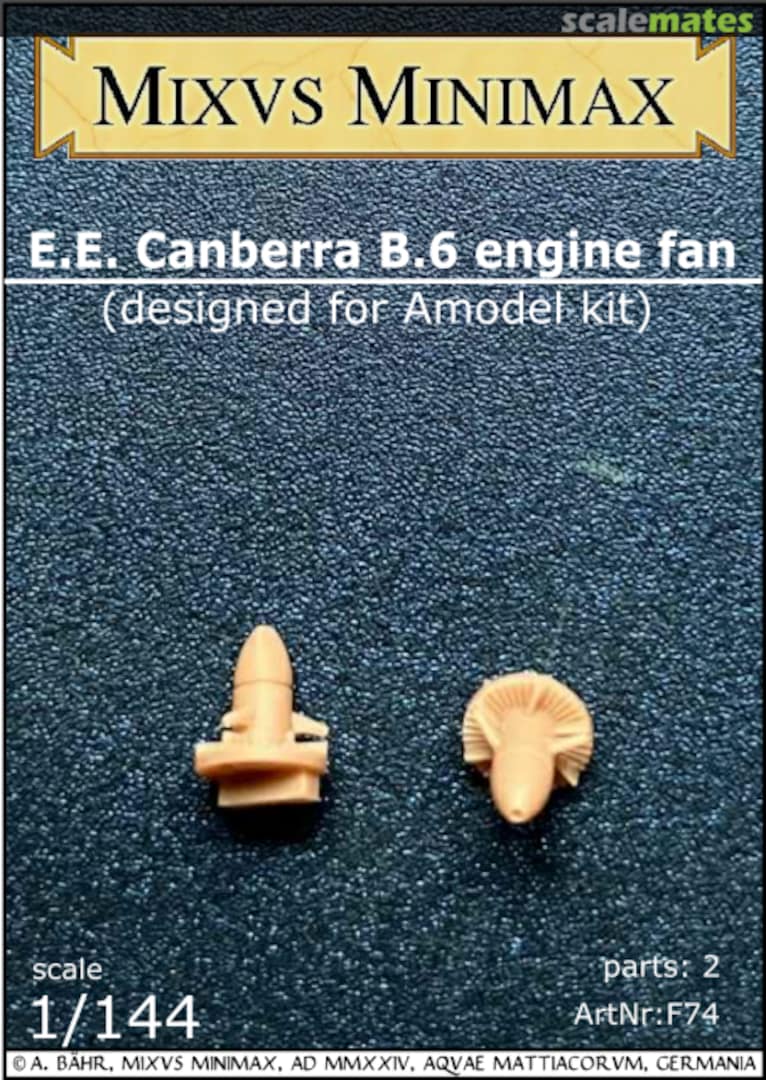 Boxart E.E. Canberra B.6 engine fan  Mixvs Minimax