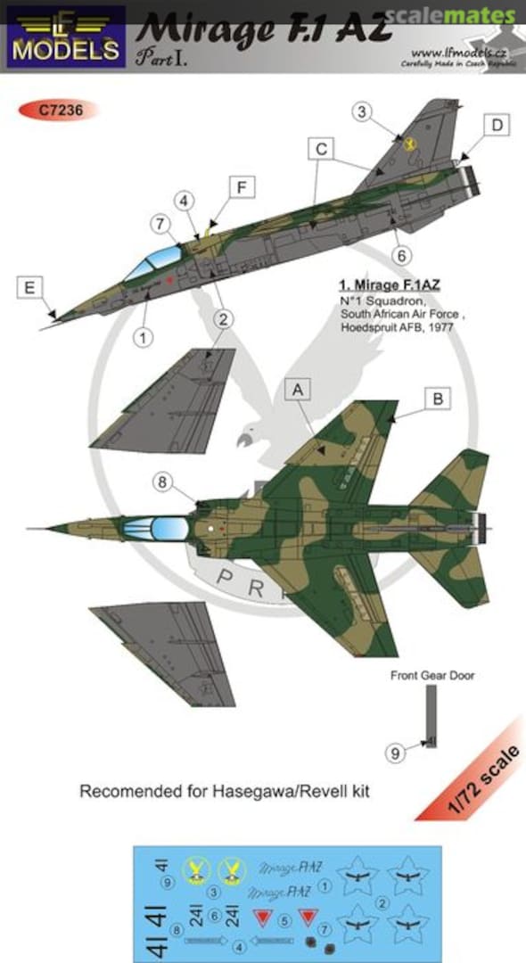 Boxart Mirage F.1AZ S.Africa Part I C7236 LF Models