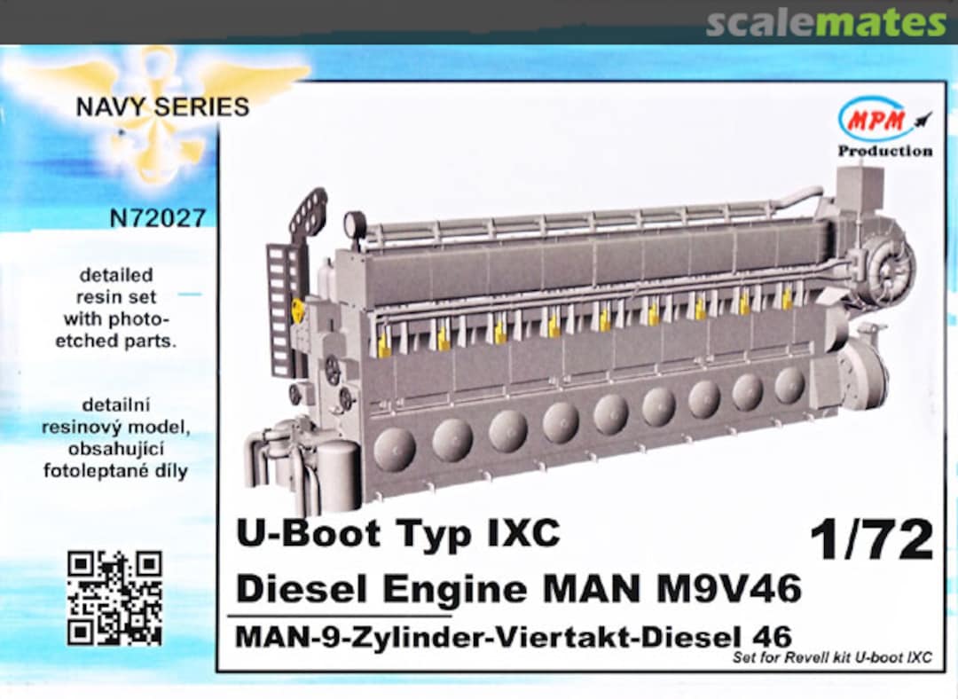 Boxart Diesel Engine MAN M9V46 for U-Boot IXC N72027 CMK