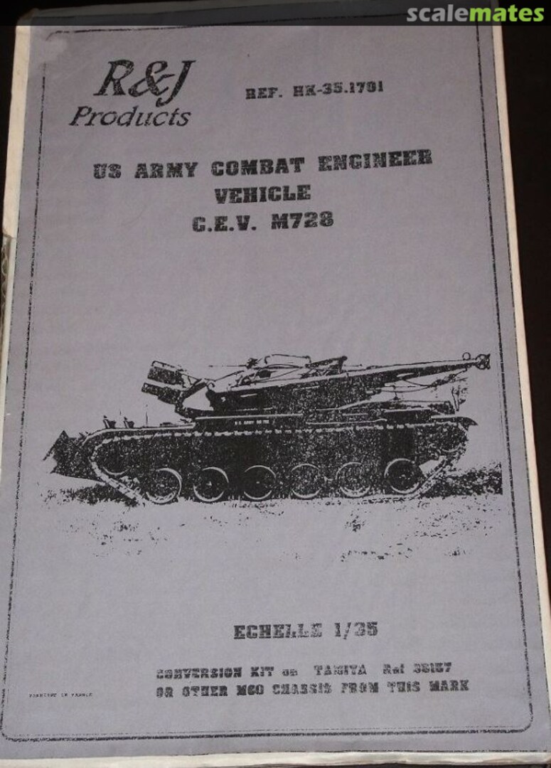 Boxart US Army Combat Engineer Vehicle C.E.V. M728 HK-35.1701 R & J Products