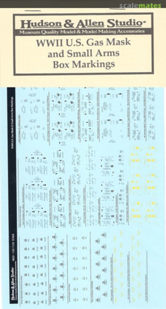 Boxart WWII U.S. Gas Mask & Small Arms Box Markings 9622 Hudson & Allen Studio