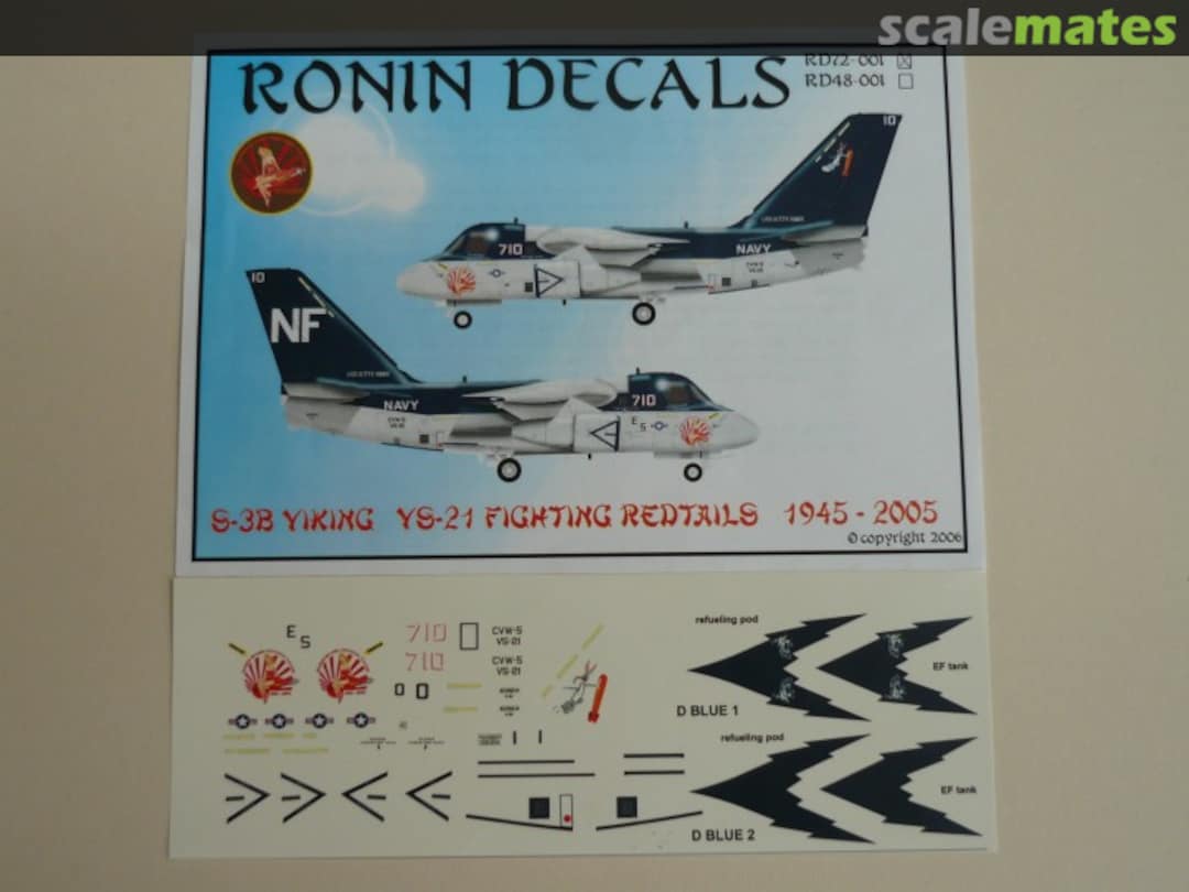 Boxart S-3B Viking RD72-001 Ronin Decals