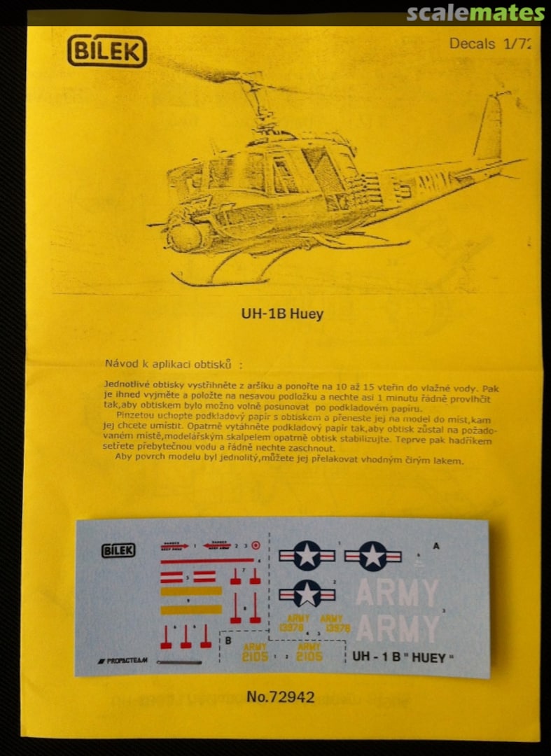 Boxart UH-1B Huey 72942 Bilek