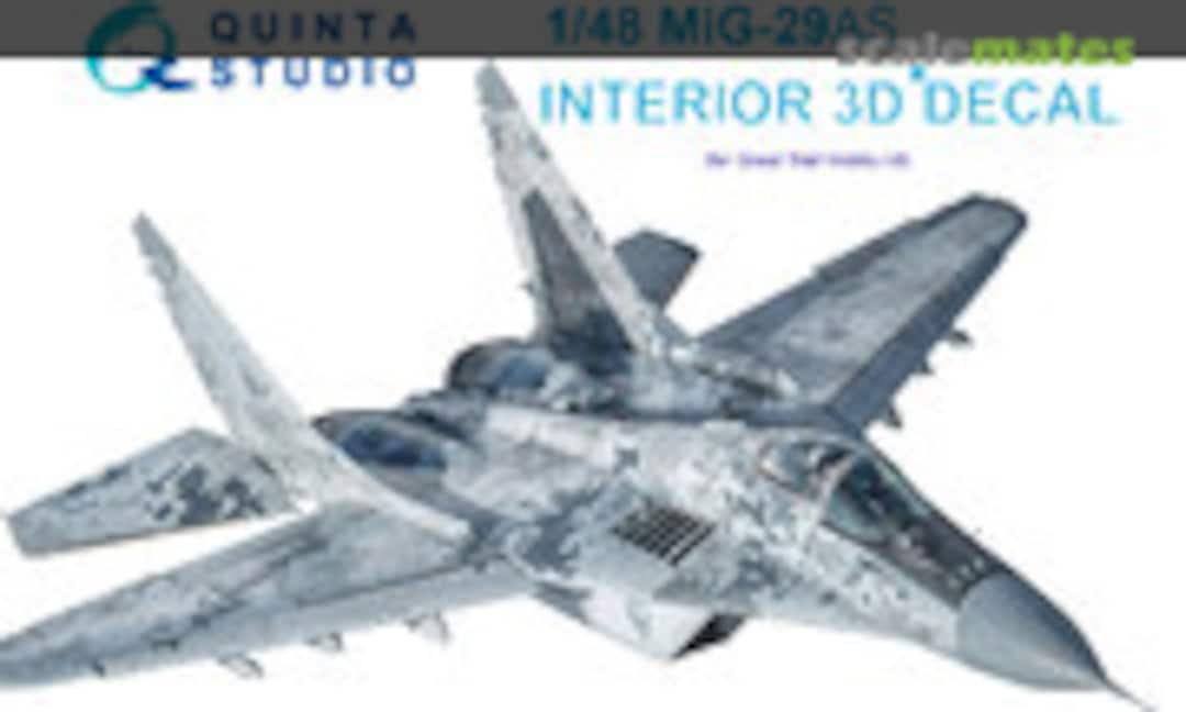 1:48 MiG-29AS Interior 3D Decal (Quinta Studio QD48025)