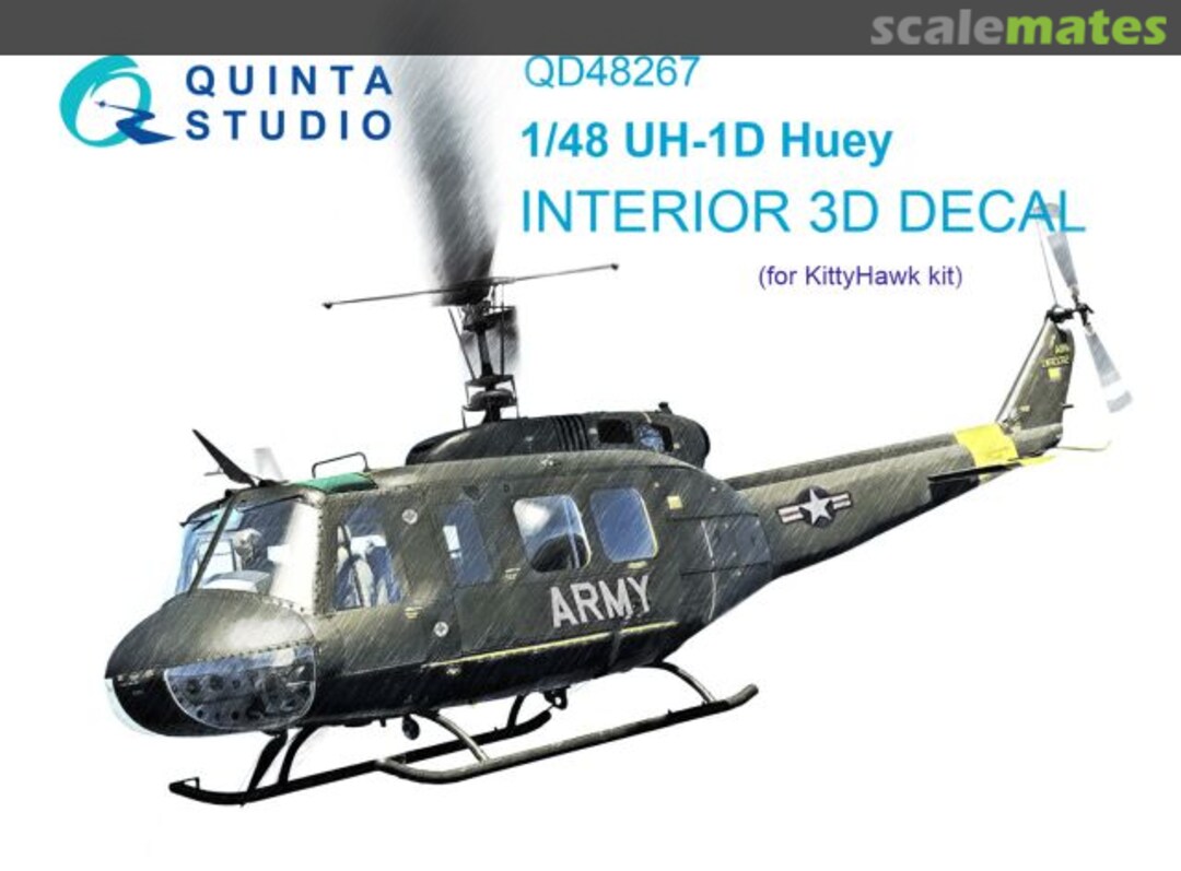 Boxart UH-1D Huey interior 3D decal QD48267 Quinta Studio