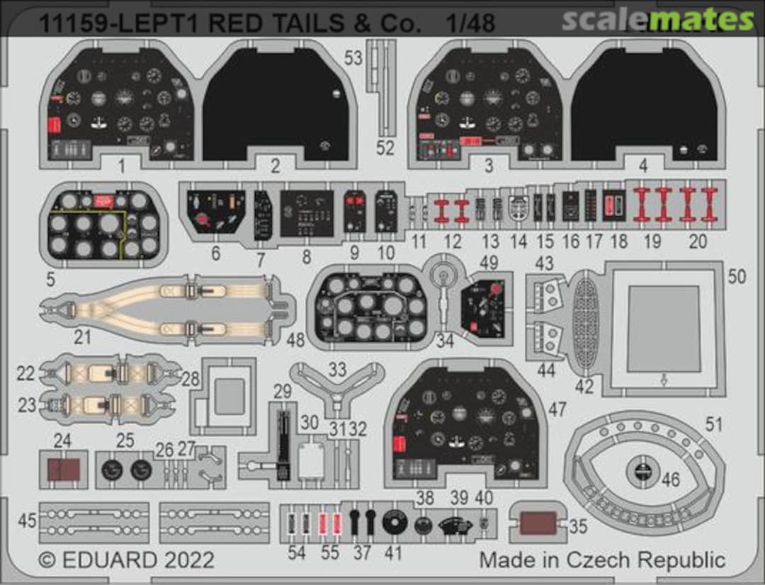 Boxart Red Tails & Co. (P-51D) PE-Set 11159-LEPT Eduard