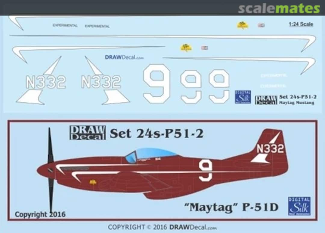 Boxart “Maytag” P-51D 44-P51-2 Draw Decal