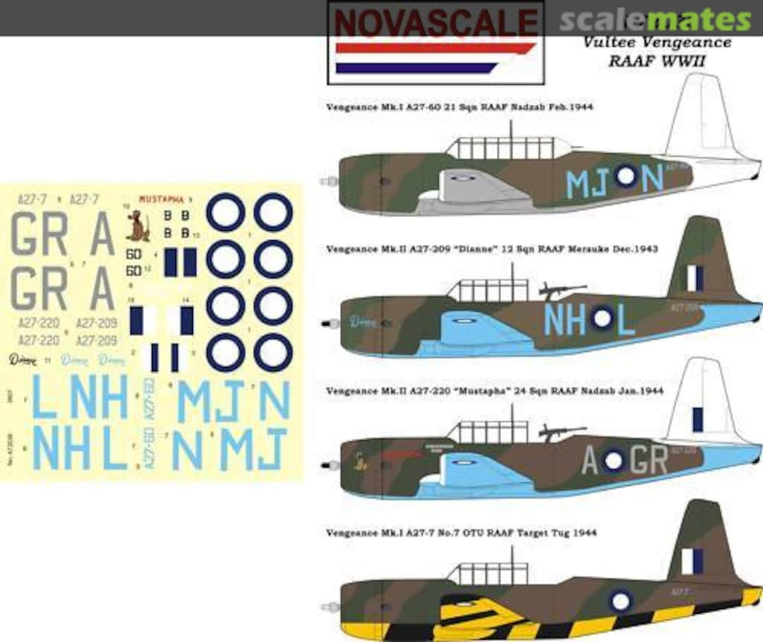 Boxart Vultee Vengeance - RAAF WWII N-72038 Novascale