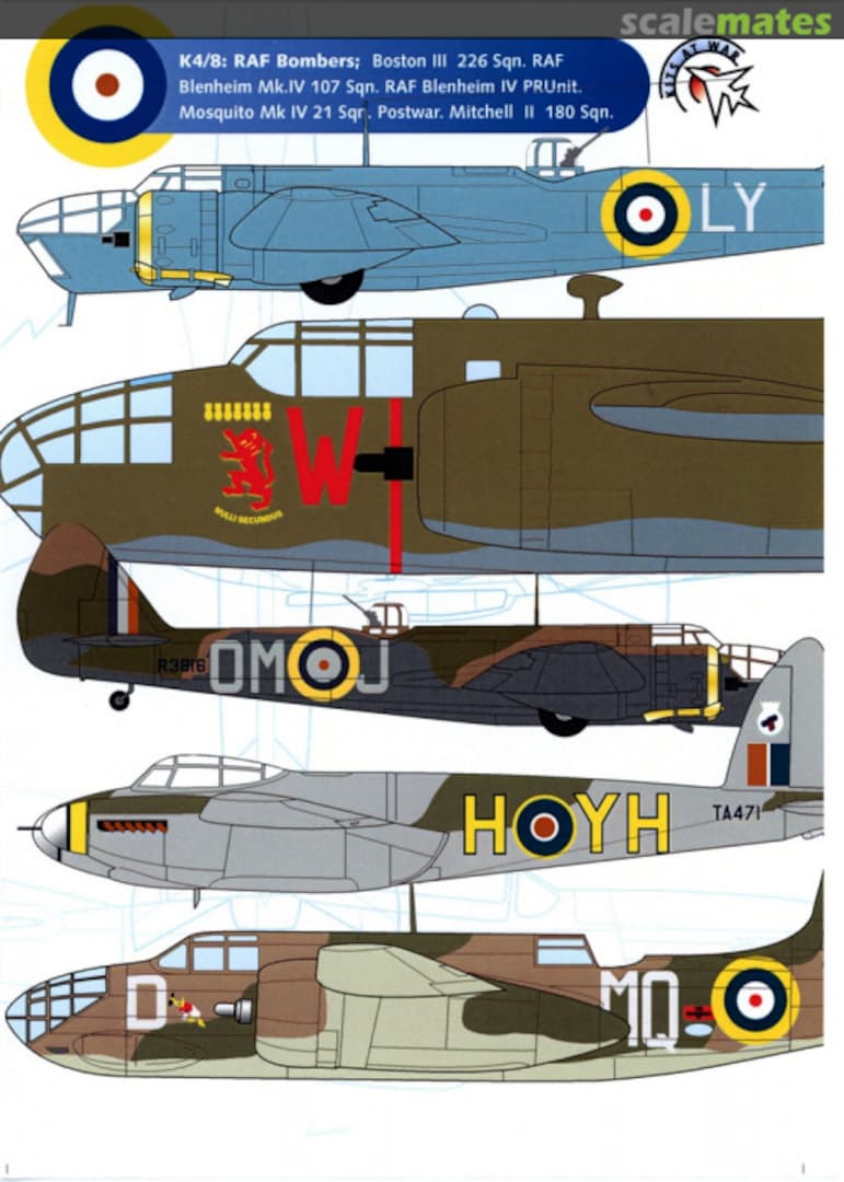 Boxart RAF Bombers K4/8 Kits at War