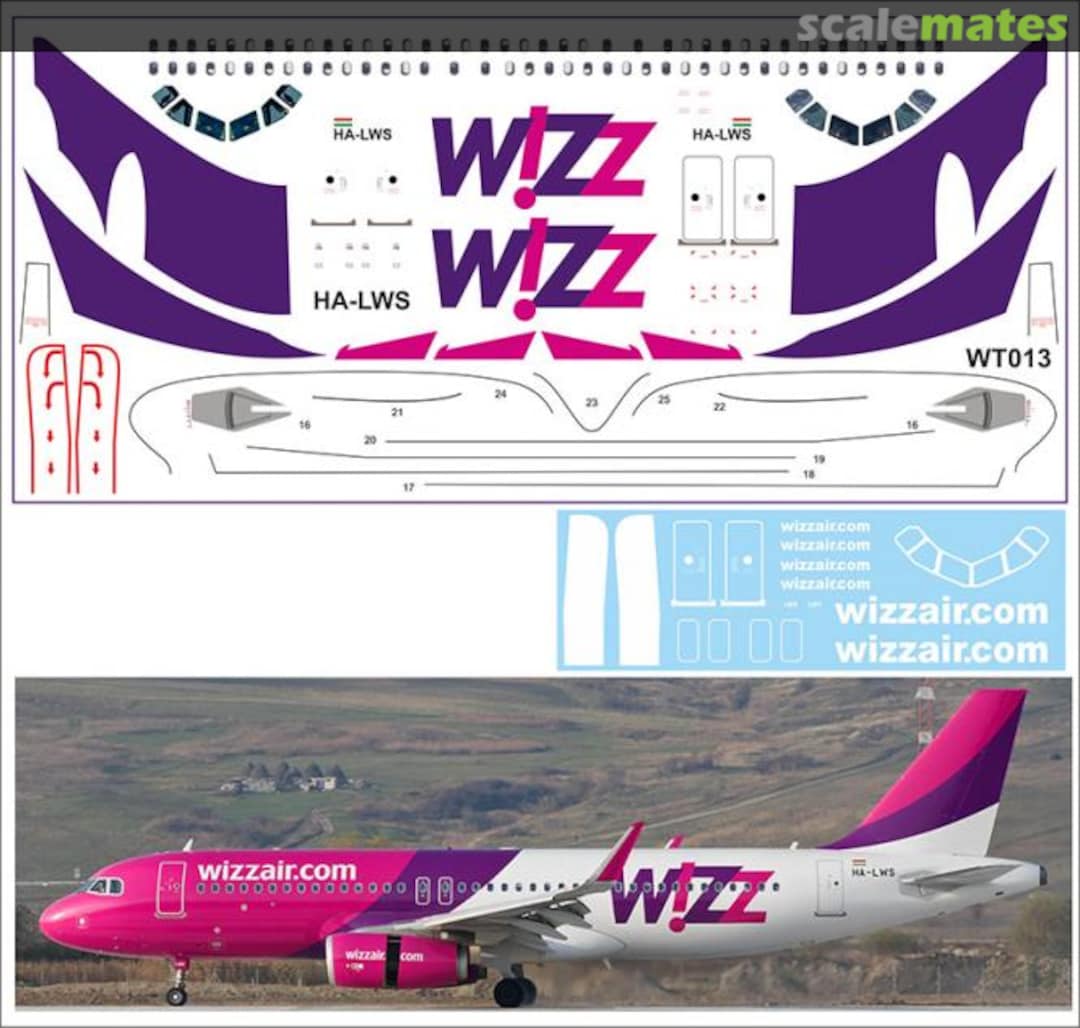 Boxart A320 WizzAir WT013 Pas Decals