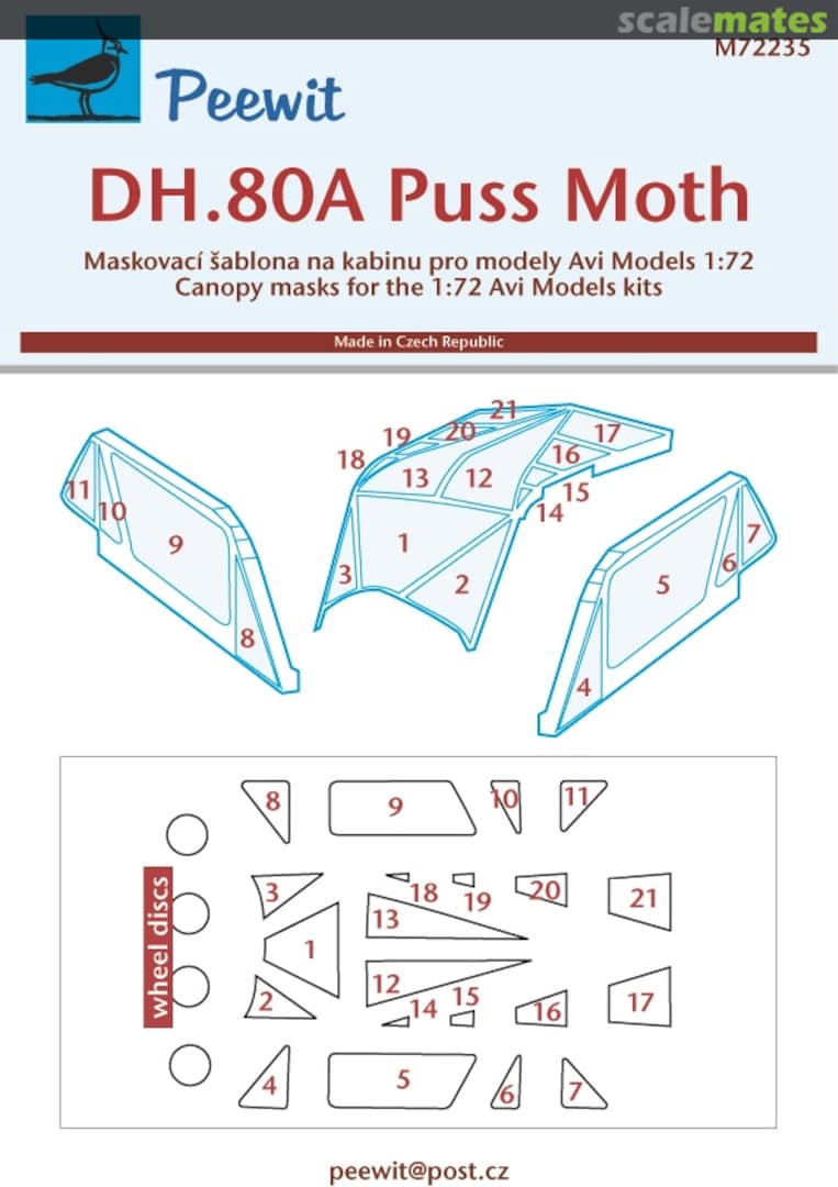 Boxart de Havilland DH-80A Puss Moth M72235 Peewit