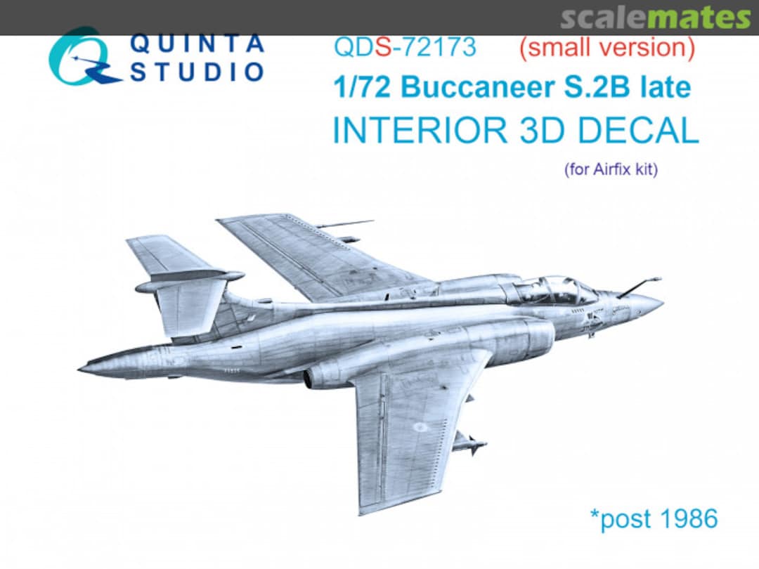 Boxart Blackburn Buccaneer S.2B Late interior 3D decals QDS-72173 Quinta Studio