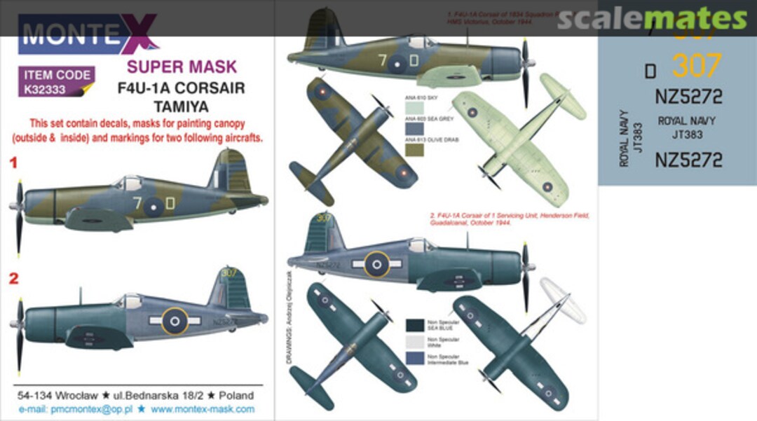 Boxart Vought F4U-1A Corsair K32333 Montex