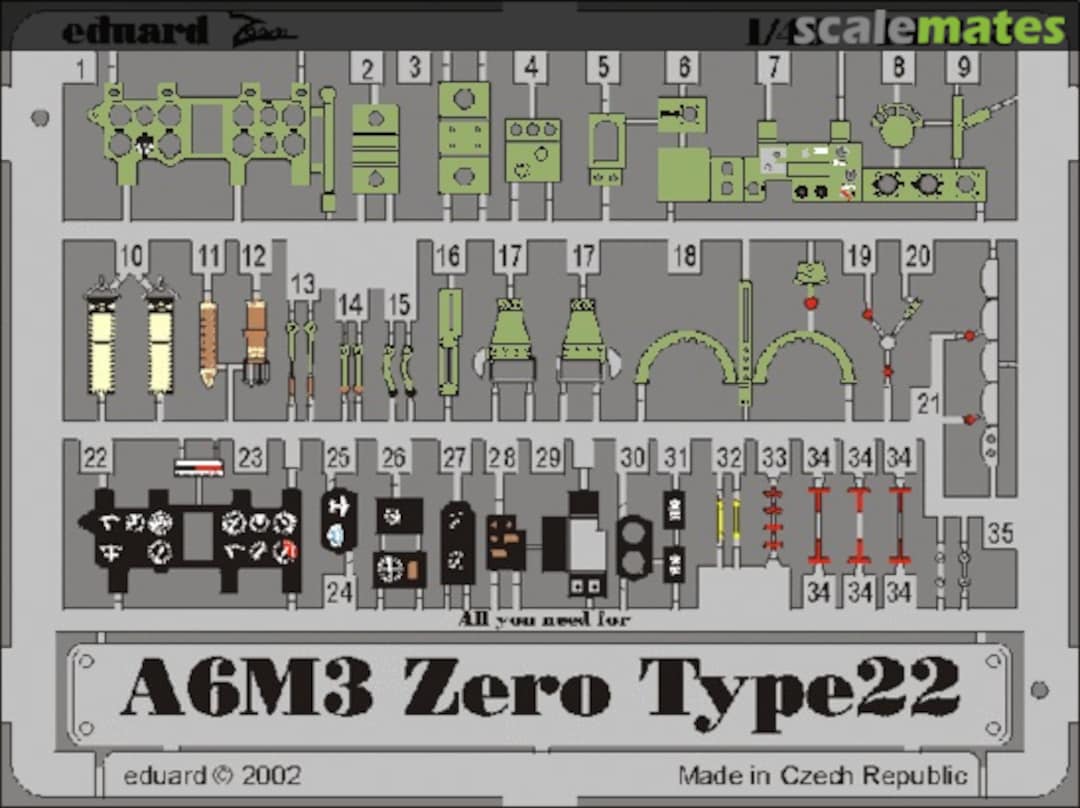 Boxart A6M3 Zero type 22 FE218 Eduard
