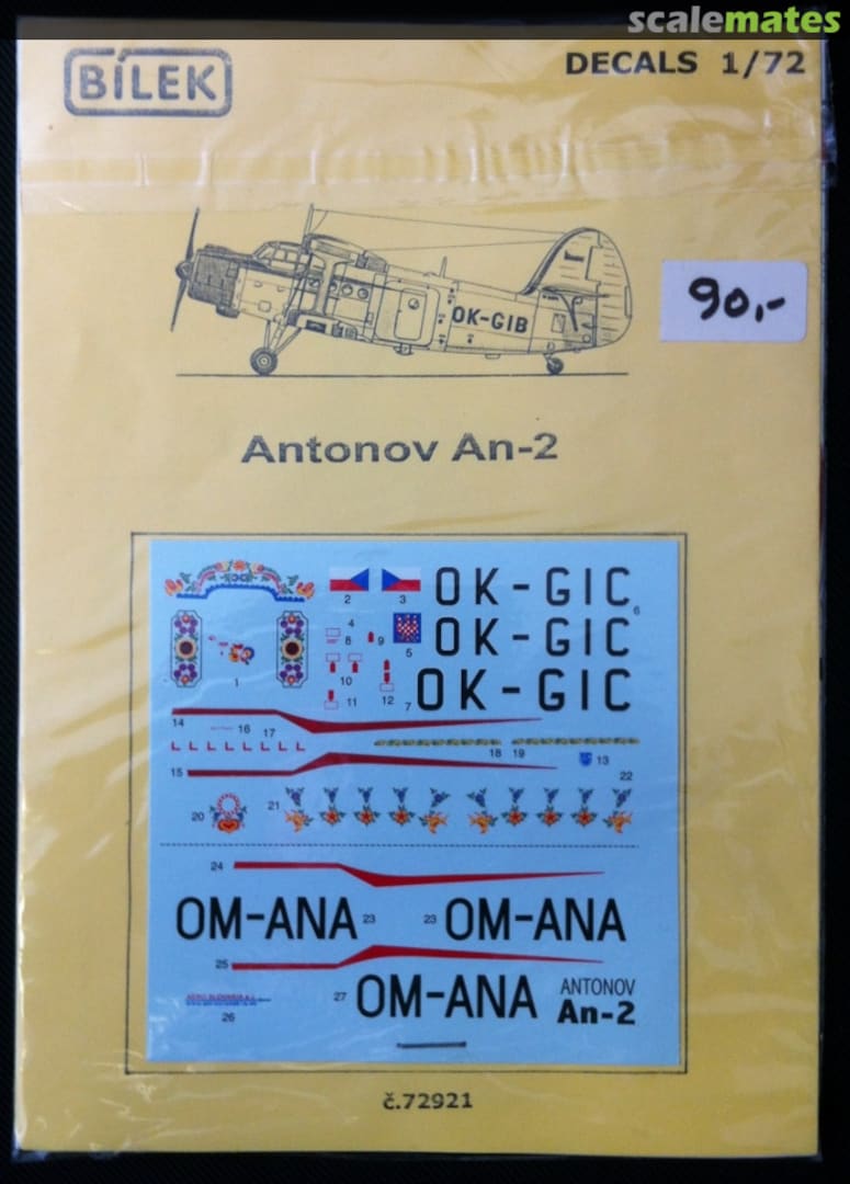 Boxart Antonov An-2 72921 Bilek