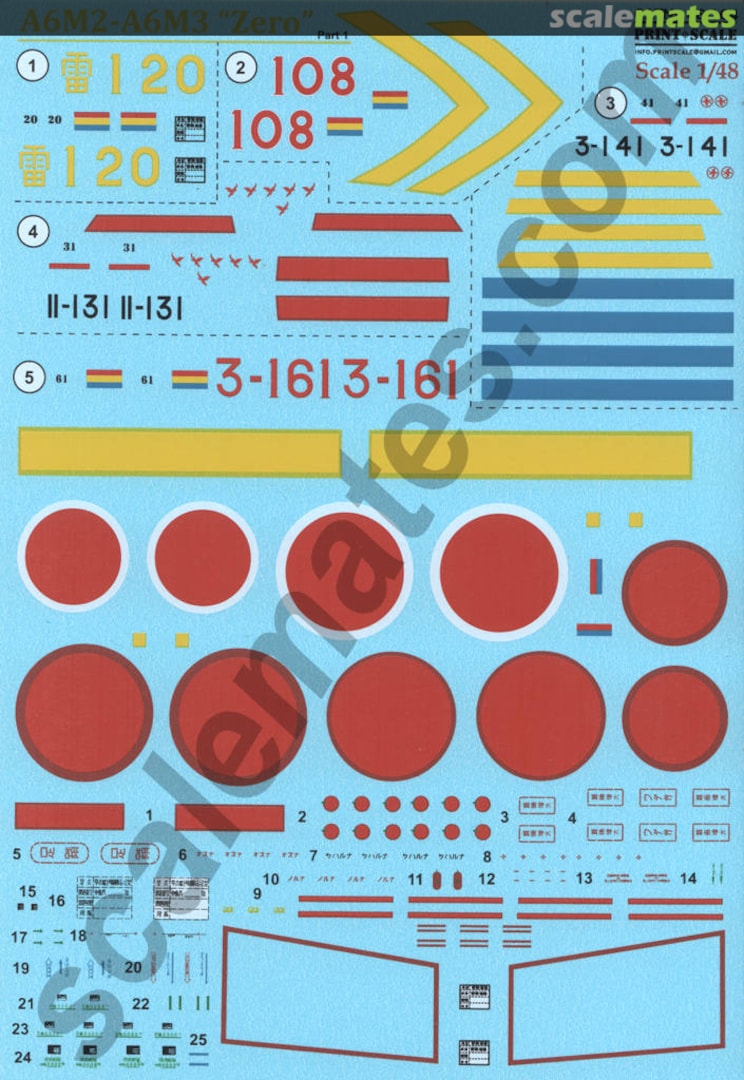 Boxart Mitsubishi A6M2/3 Zero. Part 1 48-164 Print Scale