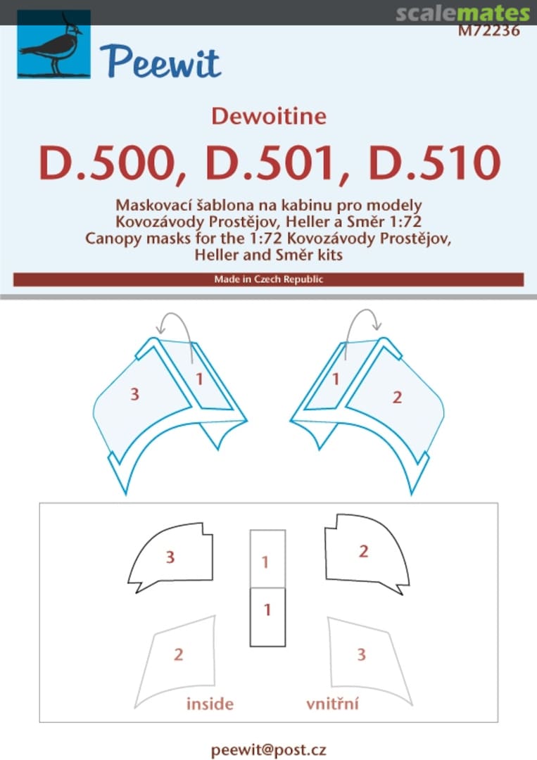 Boxart Dewoitine D.500, D-501, D-510 M72236 Peewit