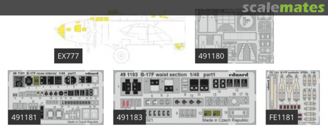 Contents B-17F part I BIG49298 Eduard