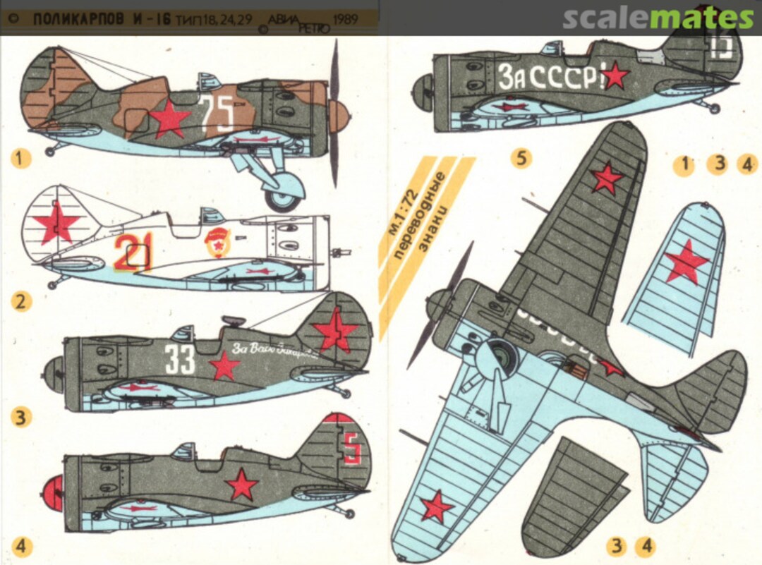 Boxart Polikarpov I-16  Avia Retro