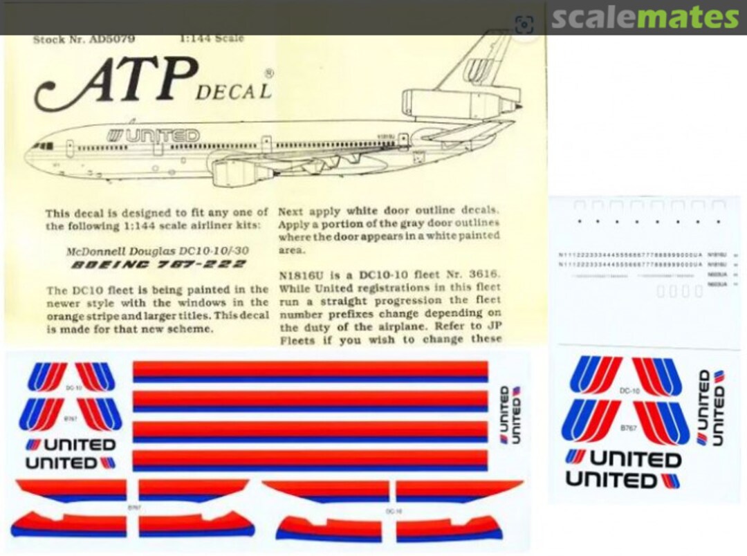 Boxart United Airlines Widebodies (old Colors) AD5079 ATP Airliners America