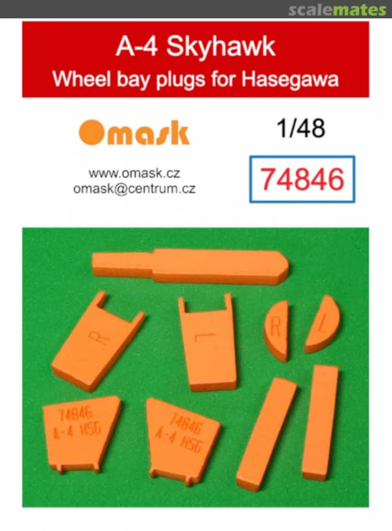 Boxart A-4 Skyhawk wheel bay plugs 74846 Omask