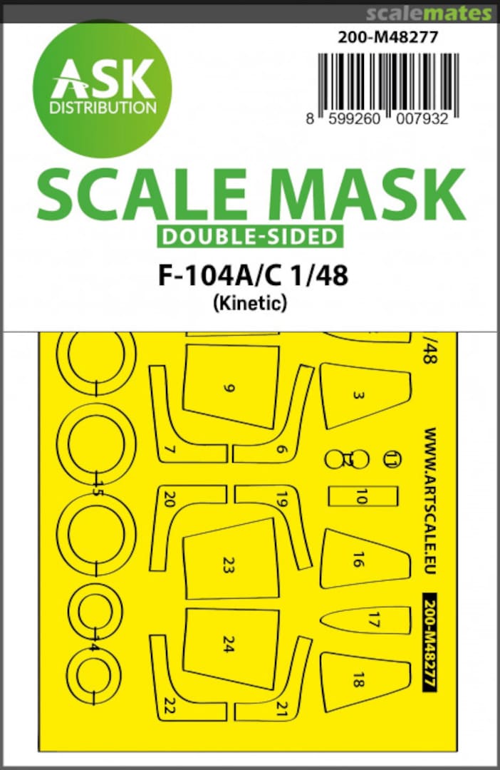 Boxart F-104A/C masks (double sided) 200-M48277 ASK