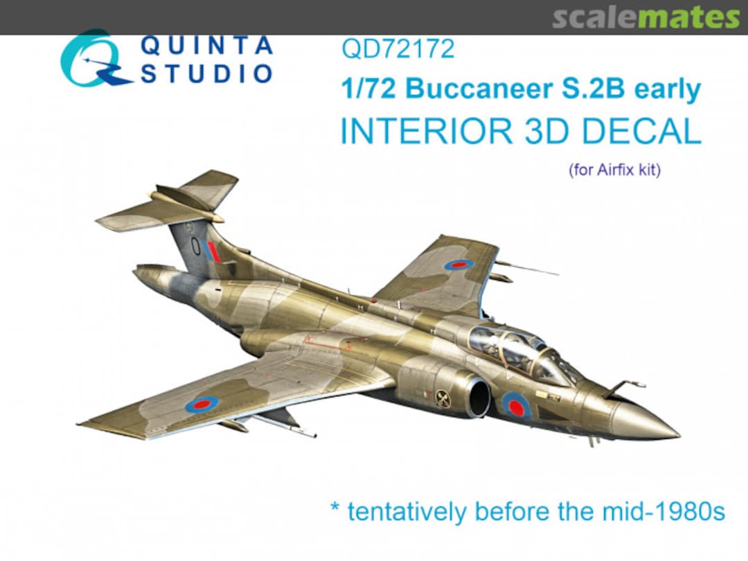 Boxart Buccaneer S.2B Early interior 3D decals QD72172 Quinta Studio