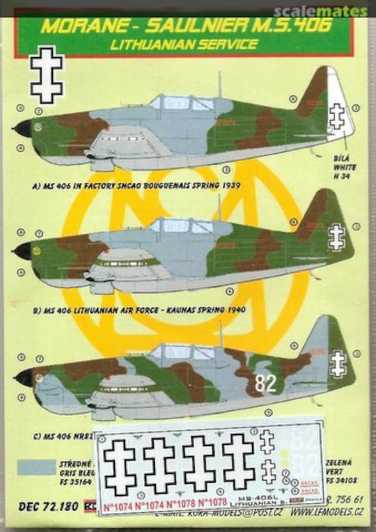 Boxart Morane-Saulnier M.S. 406L DEC72180 Kora Models