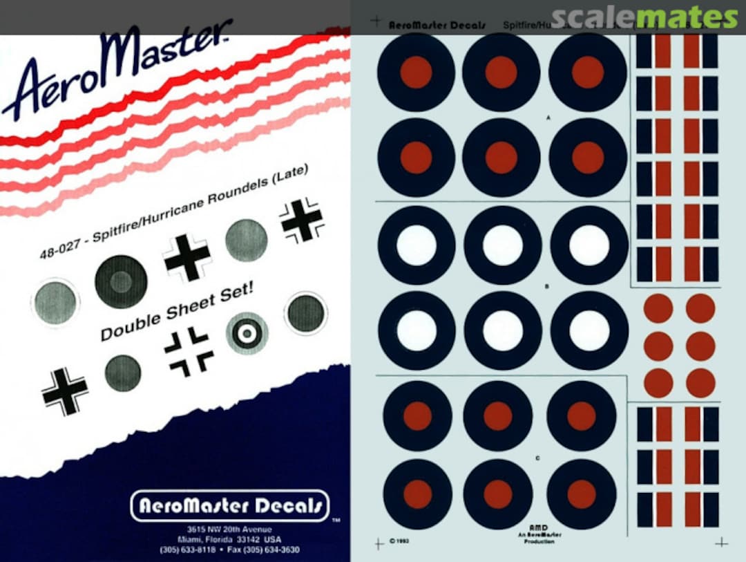 Boxart Spitfire/Hurricane Roundels (Late) 48-027 AeroMaster