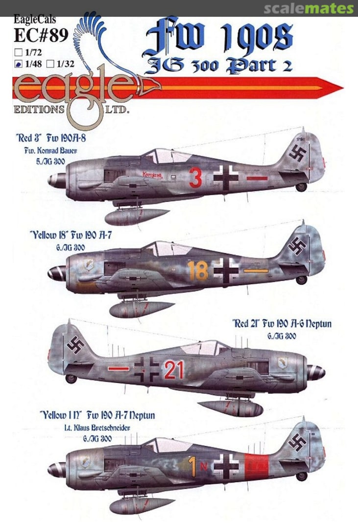 Boxart Fw 190s EagleCals EC48-89 Eagle Editions