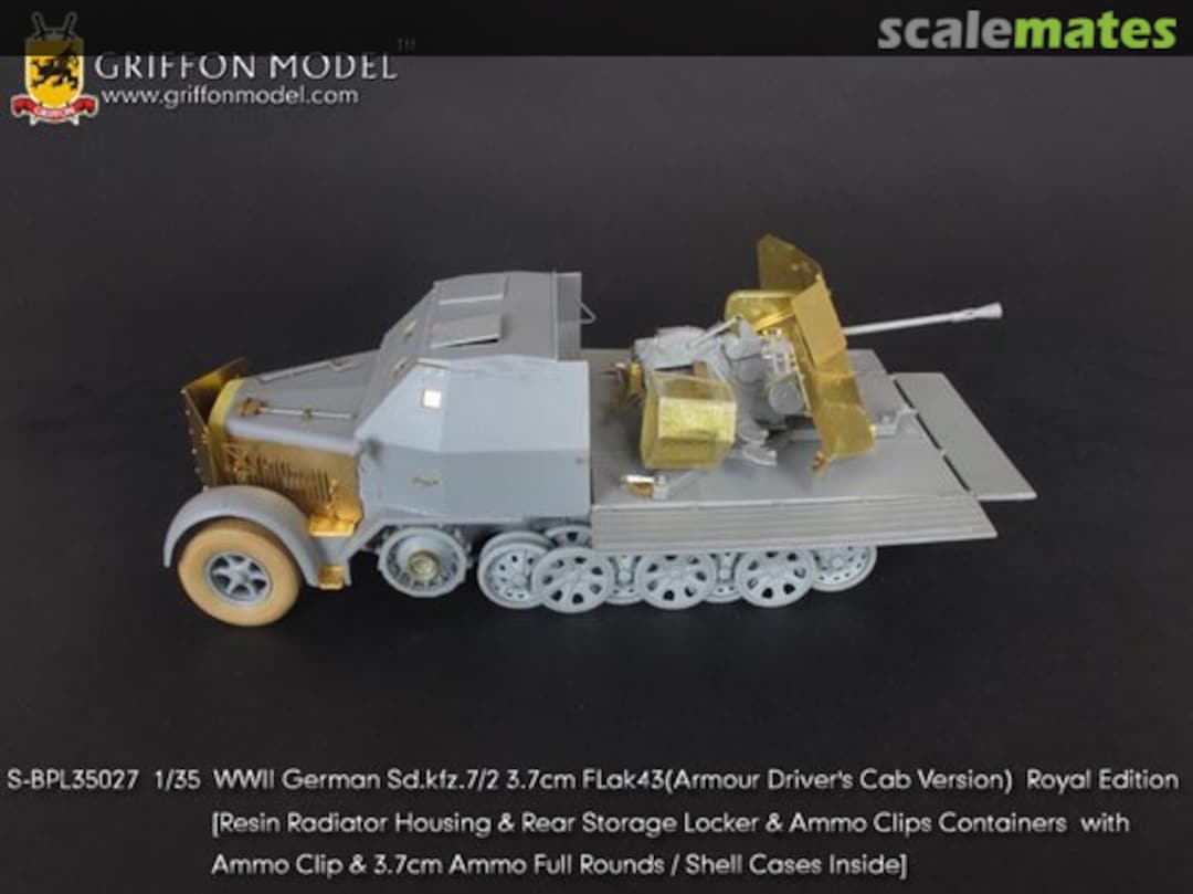 Boxart Sd.kfz.7/2 3.7cm Flak 43 (Armour Drivers Cab) - Royal Edition S-BPL35027 Griffon Model