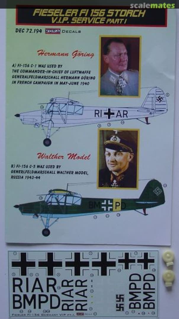 Boxart Fieseler Fi 156 Storch DEC72194 Kora Models