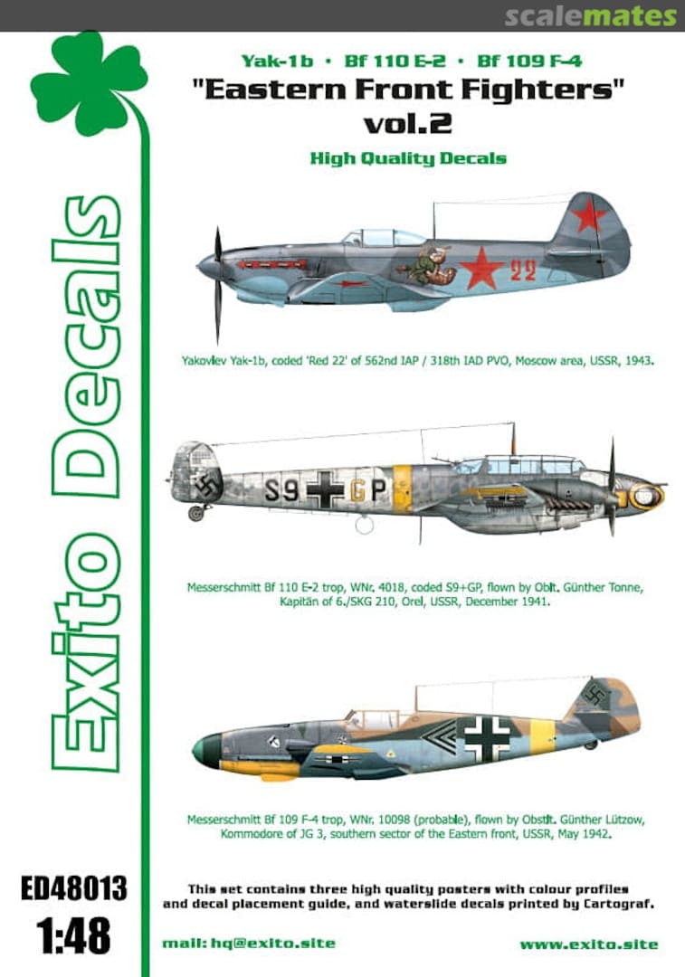 Boxart Eastern Front Fighters Vol. 2 ED48013 Exito Decals