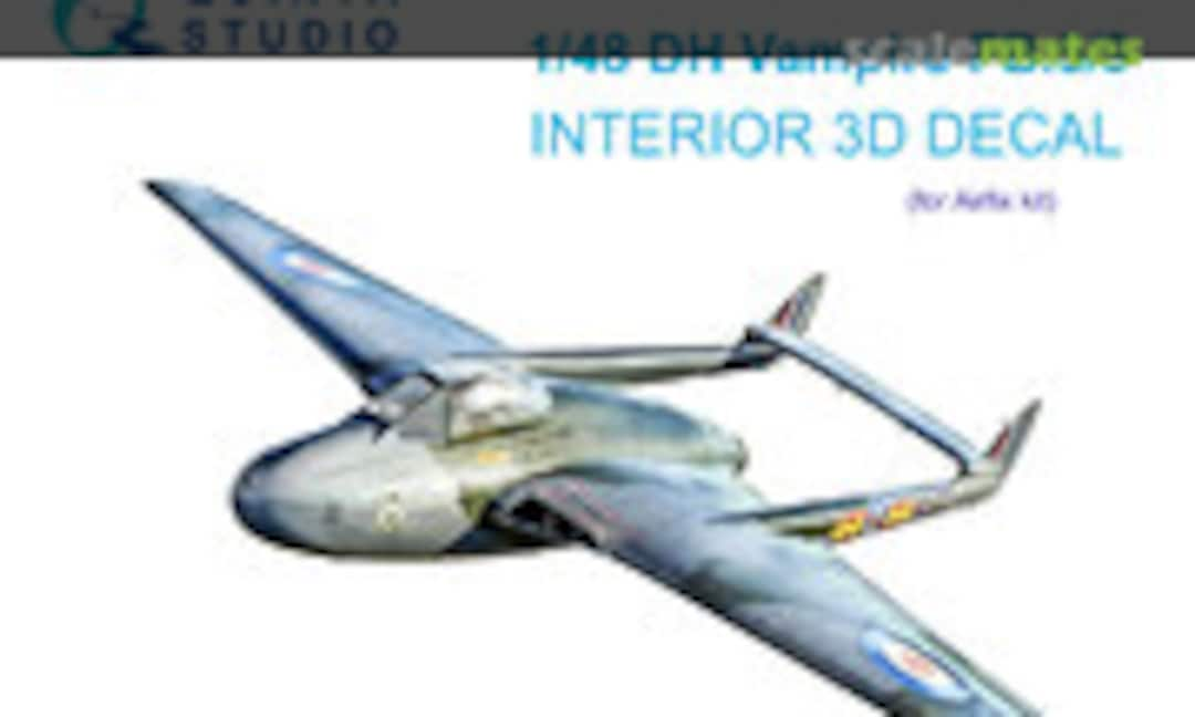 1:48 DH Vampire FB.5/FB.9 interior 3D decals (Quinta Studio QD48338)