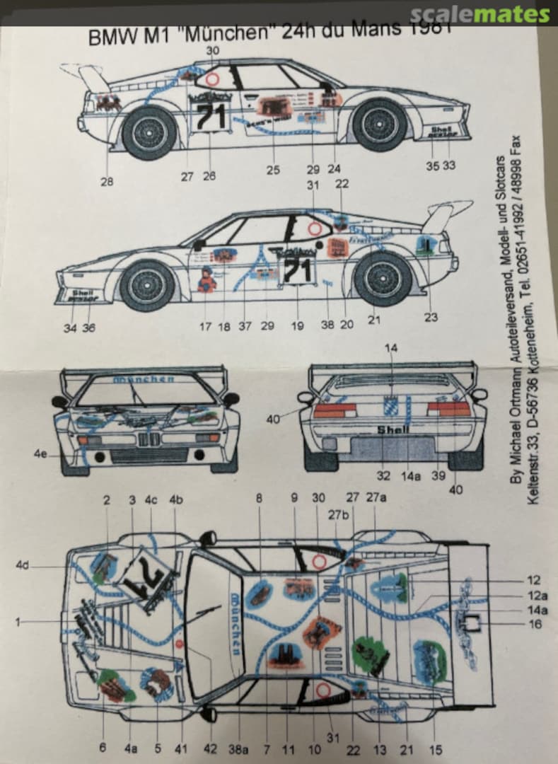 Boxart BMW M1 - MUNCHEN 063 Michael Ortmann Autoteilversand