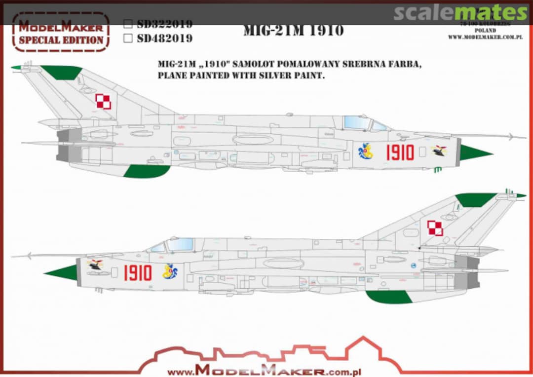 Boxart MiG-21M 1910 SD322019 ModelMaker