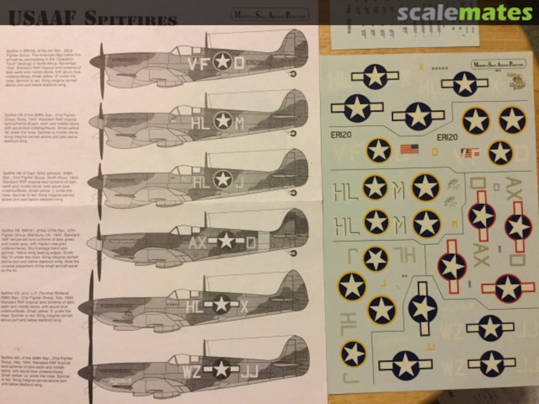 Boxart USAAF Spitfires 4814 Ministry of Small Aircraft Production