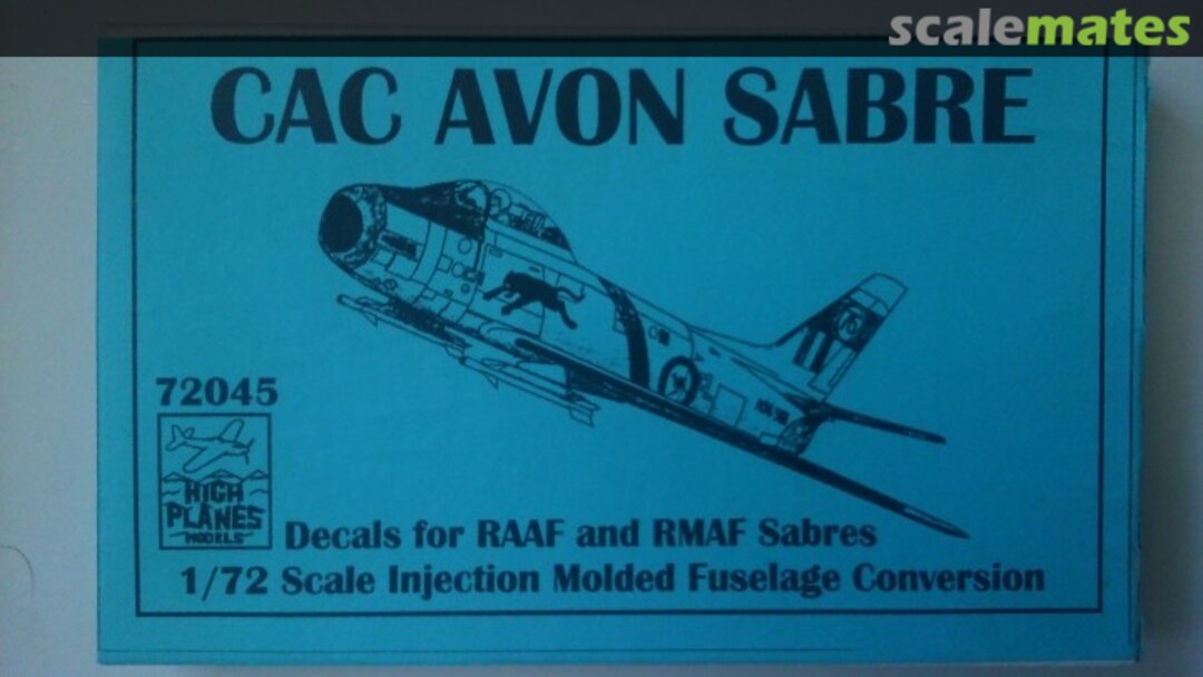 Boxart CAC AVON Sabre 72045 High Planes Models